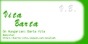 vita barta business card